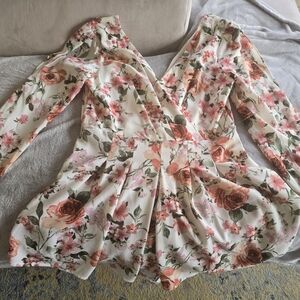 Floral Long Sleeve Romper